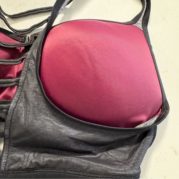 PINK Victoria's Secret Burgundy Ultimate Push Up Sports Bra - Picture 6 of 11